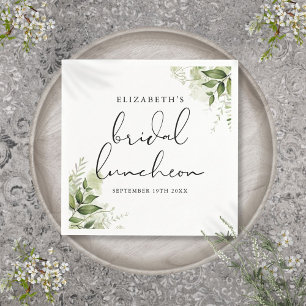 Rustikale Grüne Florale Elegante Hochzeits-Lunchpa Serviette