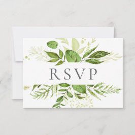 Rustikale Grüne Hochzeit RSVP Karten Grüne