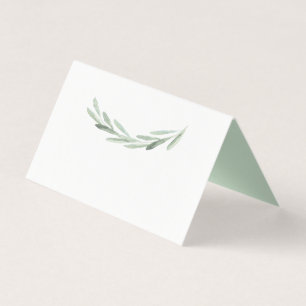Rustikale grüne Olive Kranz-Platzkarte