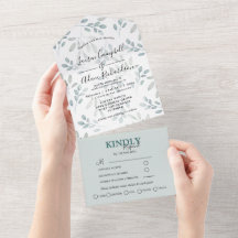 Rustikale Grüne Salbei Grün Eukalyptus Hochzeit