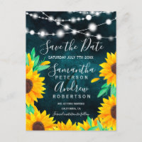 Rustikale grüne Schnurlichtsonnenblumen Save the