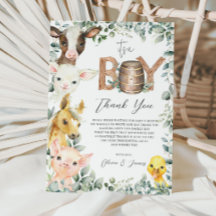 Rustikale Grünfarm Barnyard Tiere Es ist ein Junge