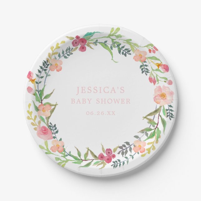 Rustikale Grünpapier-Teller Pappteller (Vorderseite)