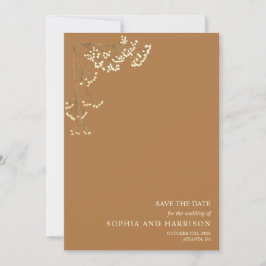 Rustikale Gypsophila Goldenrod Hochzeit retten das Save The Date