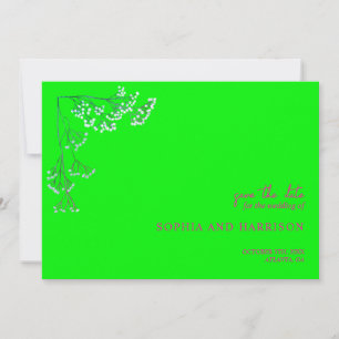 Rustikale Gypsophila Neon Green Wedding Save The Date