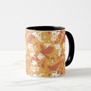 Rustikale Halloween-Muster Kaffeemaschine Tasse
