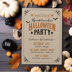 Rustikale Halloween-Party im Chic-Look Einladung
