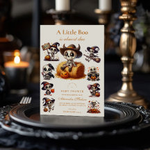 Rustikale Halloween Skeleton Babydusche