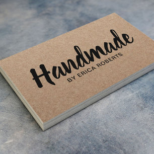 Rustikale handgefertigte fette Text-Minimalist-Kra Visitenkarte