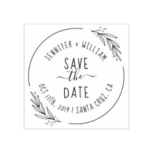 Rustikale handgeschriebene Paare Namen Save the Da Gummistempel