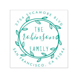 Rustikale handgezeichnete Kleider-Rücksendeadresse Permastempel