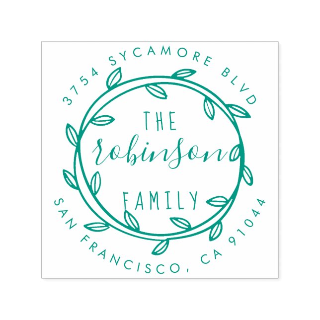 Rustikale handgezeichnete Kleider-Rücksendeadresse Permastempel (Design)