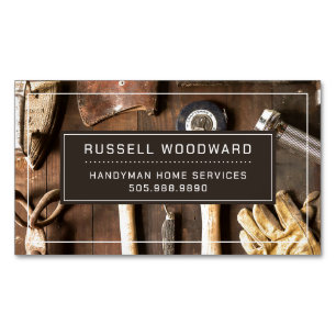 Rustikale Handyman-Handwerkzeuge für den Handel Magnetische Visitenkarte