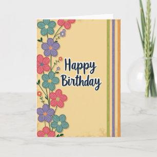 Rustikale Happy Birthday Karte