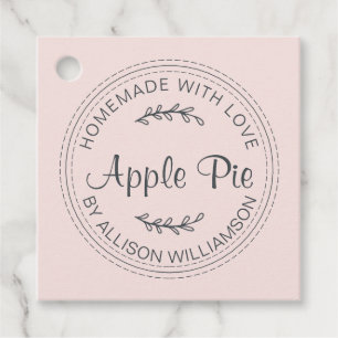 Rustikale, hausgemachte Backwaren Apple Pie Pastel Geschenkanhänger