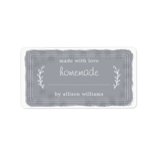 Rustikale, hausgemachte Backwaren Jam Canning Dark Adressaufkleber