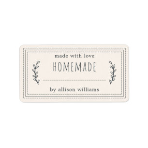 Rustikale, hausgemachte Backwaren Jam Canning Ivor Adressaufkleber