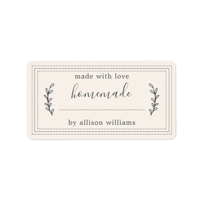 Rustikale, hausgemachte Backwaren Jam Canning Ivor Adressaufkleber (Vorne)