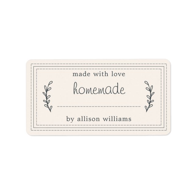Rustikale, hausgemachte Backwaren Jam Canning Ivor Adressaufkleber (Vorne)