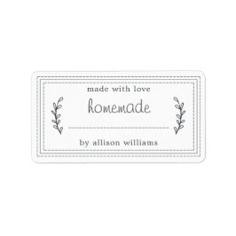 Rustikale, hausgemachte Backwaren Jam Canning Kraf Adressaufkleber