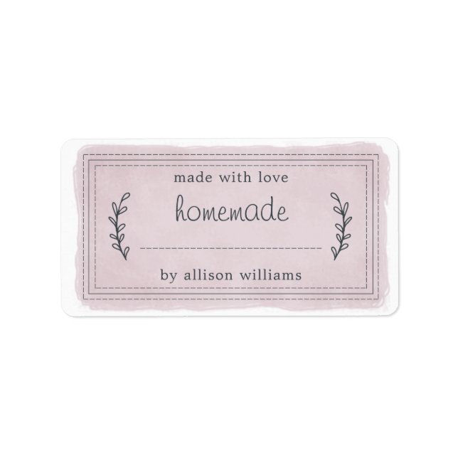 Rustikale, hausgemachte Backwaren Jam Canninning L Adressaufkleber (Vorne)