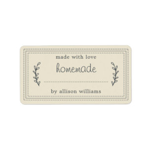 Rustikale, hausgemachte Backwaren Jam kann antikes Adressaufkleber