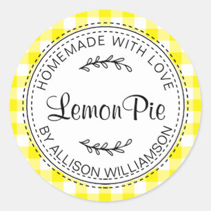 Rustikale hausgemachte Backwaren Zitronenkuchen Ge Runder Aufkleber