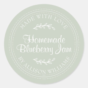 Rustikale hausgemachte Blaubeere Jam Canning Paste Runder Aufkleber