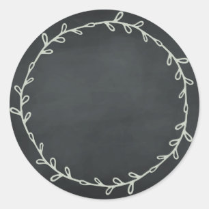 Rustikale, hausgemachte Chalkboard schreiben auf l Runder Aufkleber