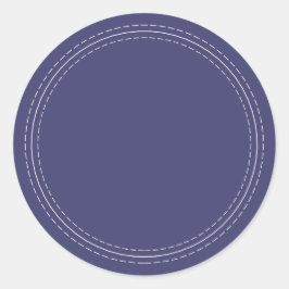 Rustikale, hausgemachte einfache Marine Blue schre Runder Aufkleber