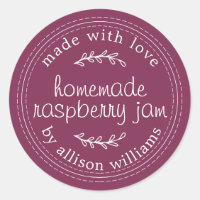 Rustikale hausgemachte Himbeere Jam Canning Lila J