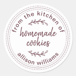 Rustikale hausgemachte Kekse aus der Küche von Runder Aufkleber