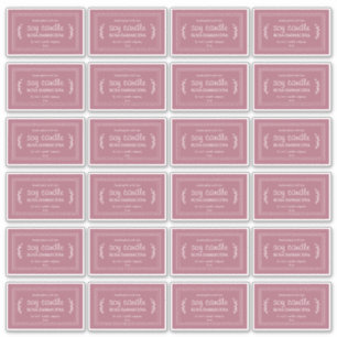Rustikale, hausgemachte Sojakandle Labels 24x Cass