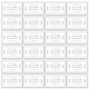 Rustikale, hausgemachte Sojakandle-Labels 24x Schw Aufkleber