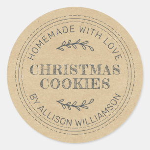 Rustikale, hausgemachte Weihnachtskochteile - Papi Runder Aufkleber