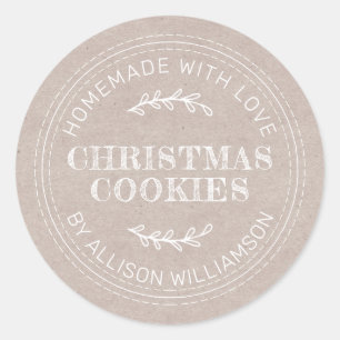 Rustikale, hausgemachte Weihnachtskochteile - Papi Runder Aufkleber