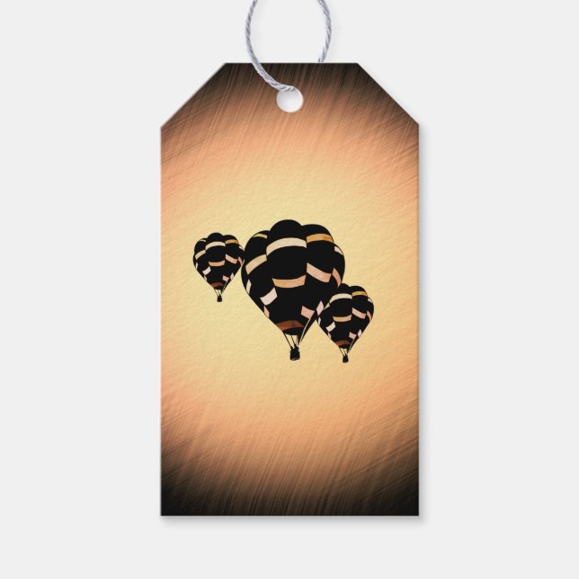 Rustikale Heißluftballons Geschenkanhänger (Vorderseite)