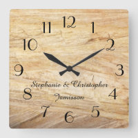 Rustikale hellbraune Imitate Stone Clock Personali