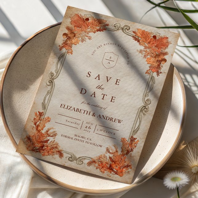 Rustikale Herbst-Blumenhochzeit Save The Date (Von Creator hochgeladen)
