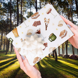 Rustikale Herbst-Bonfire-Brautpaar-Shower Geschenkpapier Set