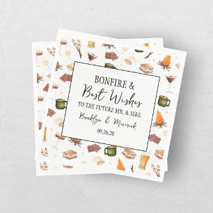Rustikale Herbst-Bonfire-Brautpaar-Shower Serviette
