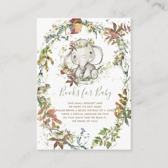 Rustikale Herbst Elefantendusche buchen Begleitkarte (Vorderseite)