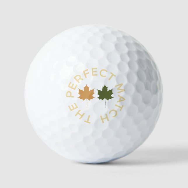 Rustikale Herbst-Olivgrün-Monogramm-Vorlage Golfball (Vorderseite)
