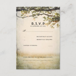 Rustikale Herbstbaumzweige Hochzeiten von RSVP-Kar RSVP Karte