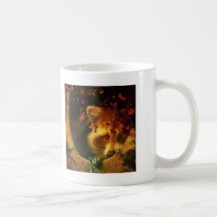 Rustikale Herbstblätter aus Waldschlacke Tasse