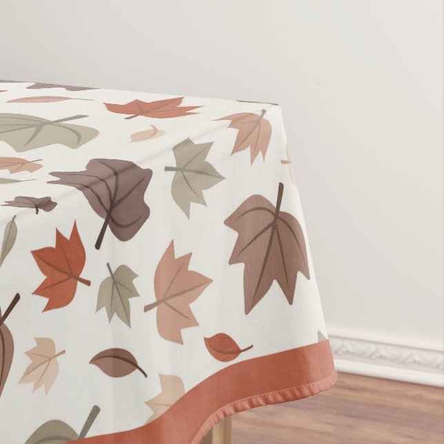 Rustikale Herbstblätter fallen Tischdecke Beige (Beispiel)