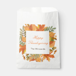 Rustikale Herbstblätter Quadratisches Erntedankfes Geschenktütchen
