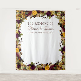 Rustikale Herbstblumen Hochzeitssaison Foto Stand Wandteppich