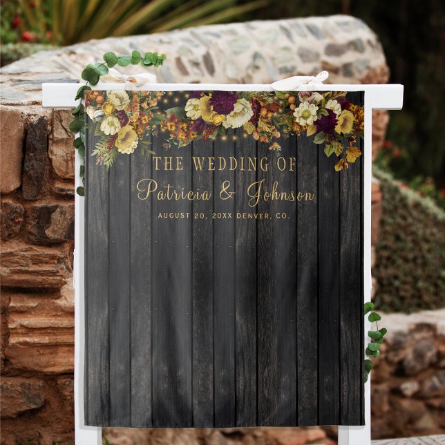 Rustikale Herbstblumen Hochzeitssaison Foto Stand Wandteppich (Von Creator hochgeladen)