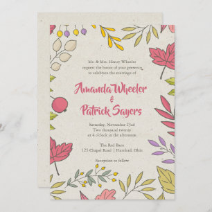 Rustikale Herbstblüte Einladung